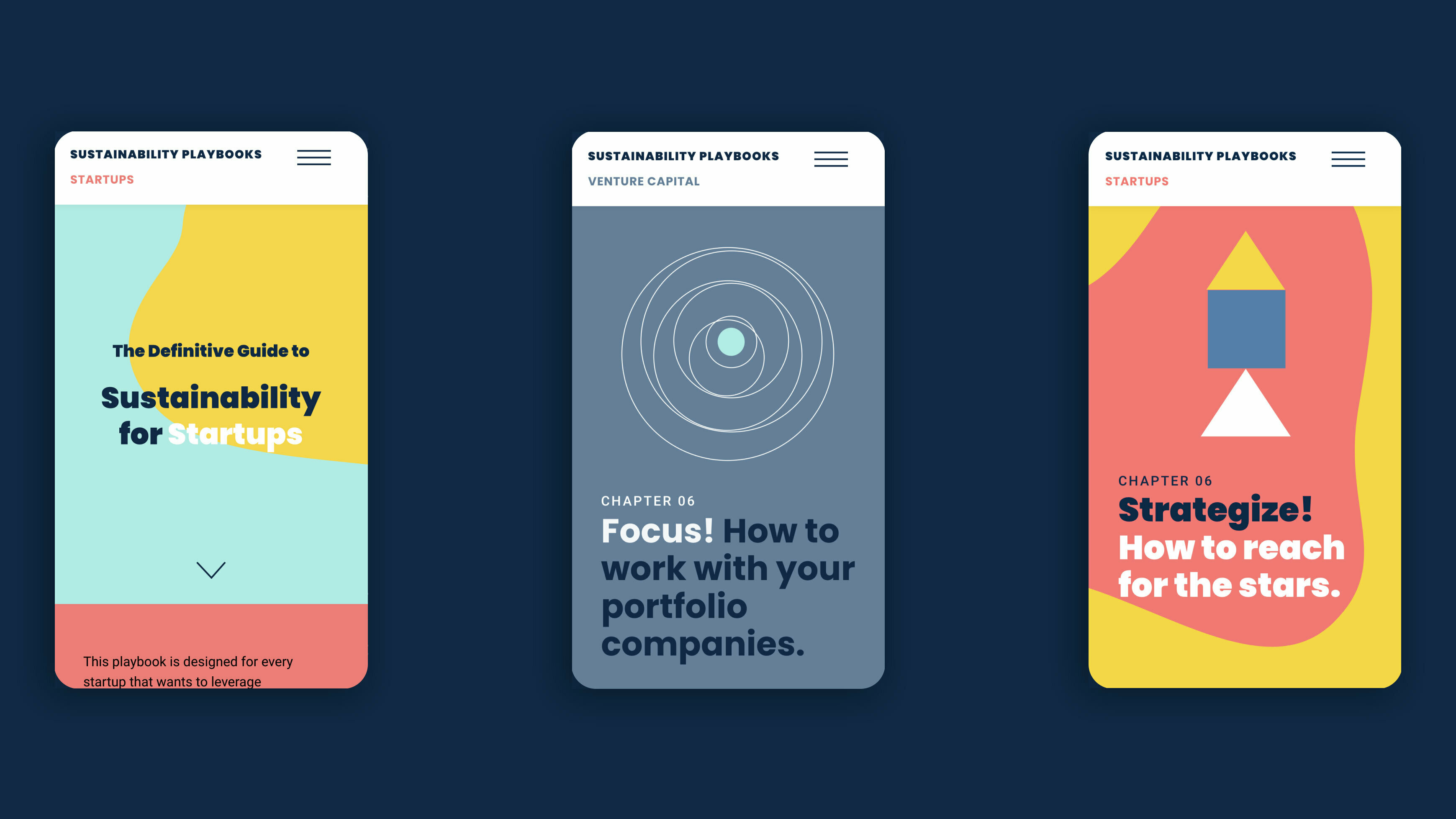 Sustainability Playbooks Mobile Designs